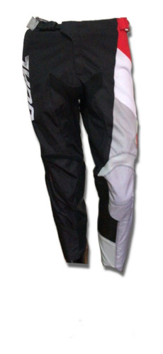 Pantalon Motocross Thor, Reforzado Negro- Rojo Usa 30 Eu 46