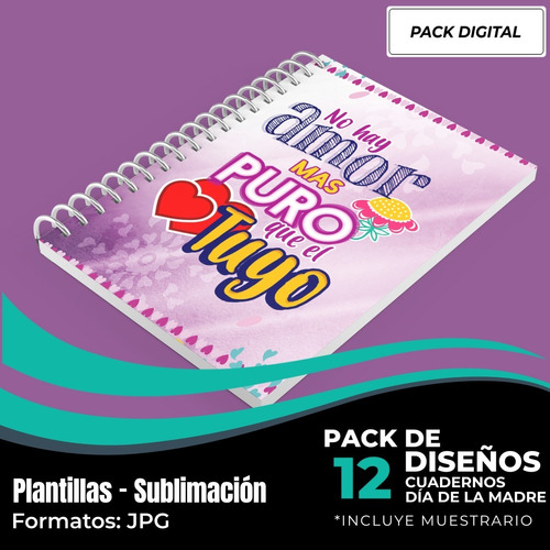 Diseños Para Portadas Cuadernos Día De La Madre M147 | Cuotas sin interés