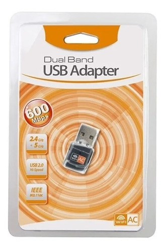 Adaptador Receptor Wireless Usb Wi-fi 5ghz Dual Band