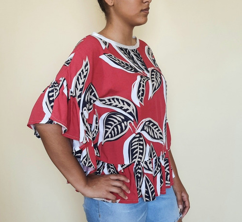 Imagem 4 de 6 de Blusa Bata Feminina Tecido Lenita