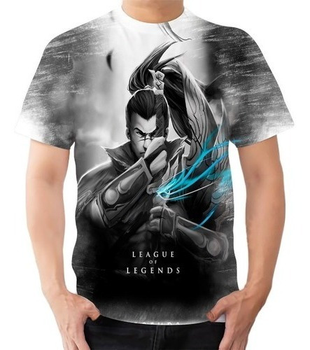Camiseta Branca Arte League Of Legends Yasuo O Imperdóavel 