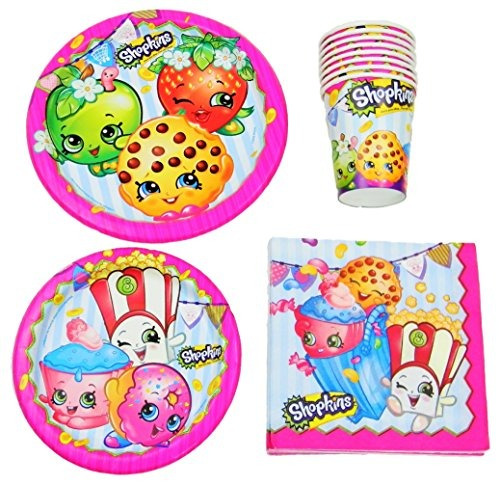 Shopkins Fiesta De Cumpleaños Suministros Paquete Bundle - A