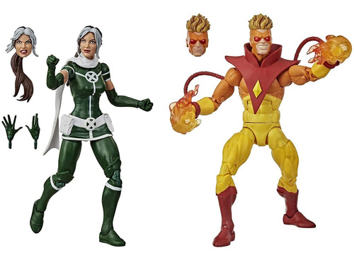 Figura Coleccionable Marvel Rogue Y Pyro Accesorios /g