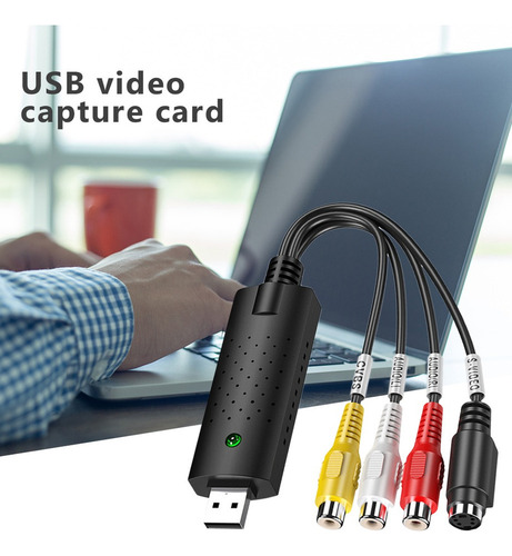 Placa De Captura De Áudio E Vídeo Usb 2.0 Rca S-video