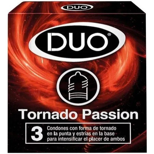 Condones Duo Tornado Passion 3 Unidades