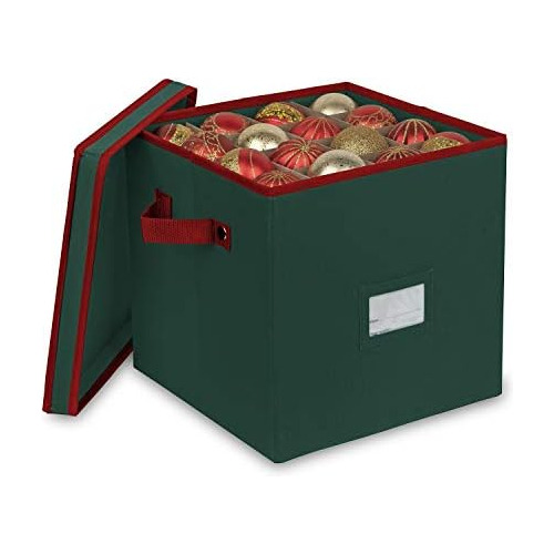 Caja De Almacenamiento De Adornos Navideños 4 Bandejas...