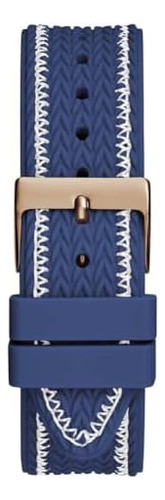 Reloj Guess Para Mujer De 38 Mm Correa Azul, Esfera Blanca,