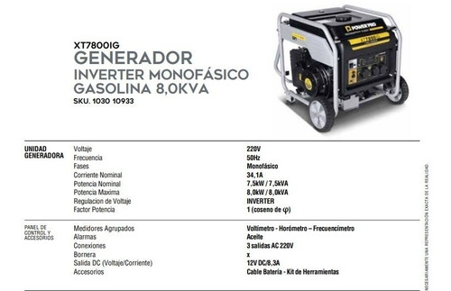 Generador Power Pro Xt7800ig 7.5 Kva 220v