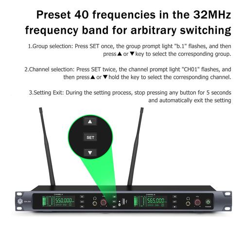 Sistema De Monitorización Inalámbrica W In-mix Em200 Uhf 2