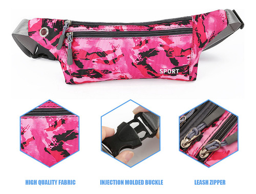 Riñonera Deportiva Con Estampado De Camuflaje Para Mujer