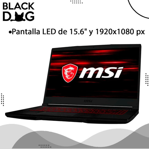 Imagen 4 de 5 de Notebook Gamer Msi Thin Gf63 15.6 I5 512 Gb Ssd 12 Gb Ram