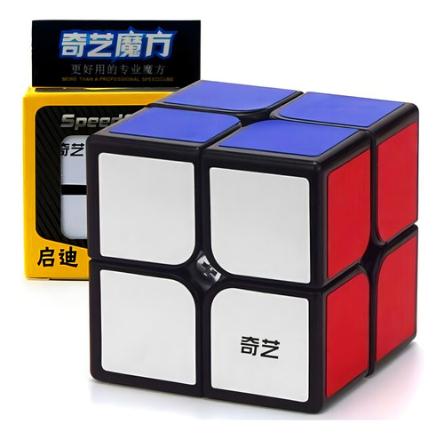 Pack Set 4 Cubos Velocidad Qiyi Pyraminx Megaminx 2x2 3x3 Color De La Estructura Negro