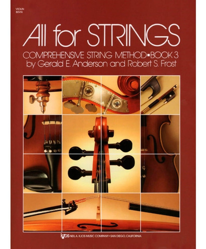 Método Violino All For Strings Livro 3, De Gerald E. Anderson And Robert S. Frost. Série 1, Vol. 1. Editora Kjos Music Company, Capa Mole, Edição 1 Em Inglês