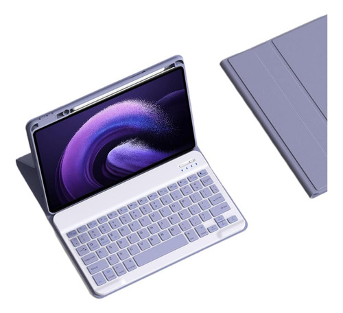 Teclado Funda Nuwonaya, P/ Xiaomi Redmi Pad Se 11 , Morado