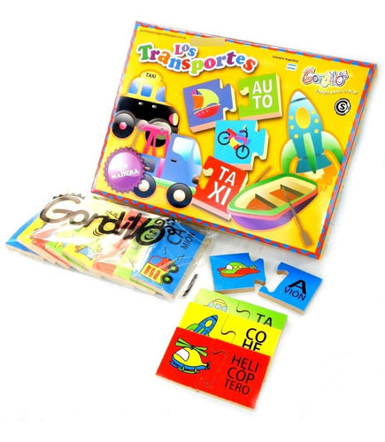 Juego De Pares Madera Gordillo Los Transportes Para Aprender