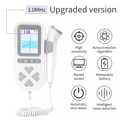 Doppler Fetal Recargable
