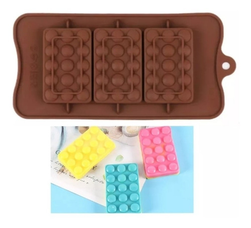Molde De Silicon Para Tabletas Barras Turrón De Chocolate 