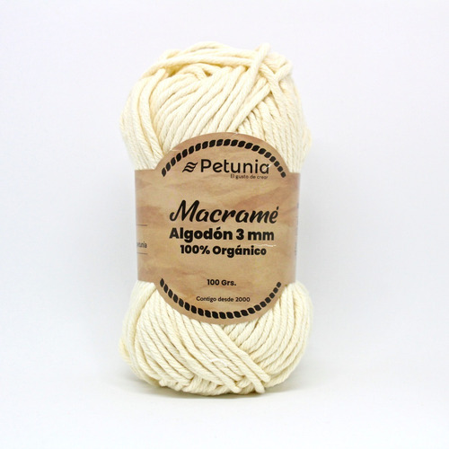 Imagen 1 de 1 de Macramé Algodón, Lanas Petunia