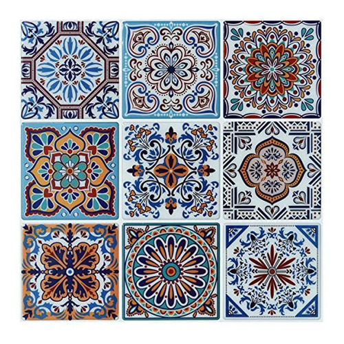 Pegatinas Para Azulejos Con Diseño De Talavera Mexicana