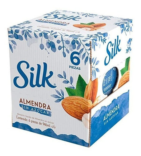 Silk Bebida De Almendra Original Sin Azúcar, 6 De 946 Ml