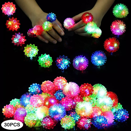 30 Pcs Anillos Led Luminosos Luz Con Anillos De Fiesta Boda