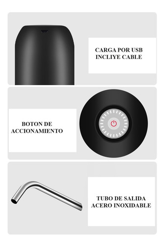 Imagen 7 de 10 de Dispensador De Agua Portatil Usb Bomba Dispensa Agua Bidones