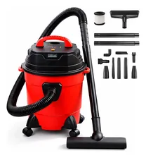 Aspiradora Industrial Sólido Líquido Soplado 15 Litros 1500w Color Rojo/Negro