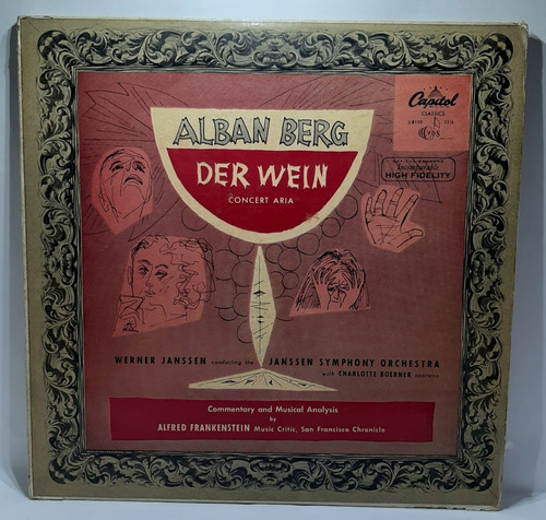 Vinilo (lp) Alban Berg- Der Wein (10´)  Edición Usa 1951 