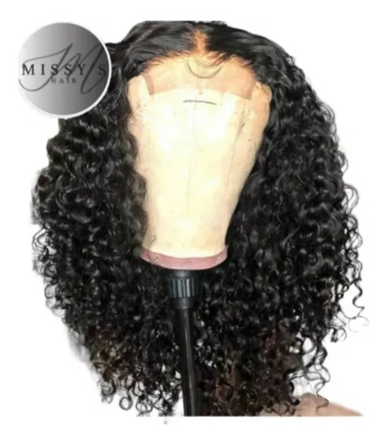 Peruca Lace Front Cabelo Humano Castanho Escuro Padrão