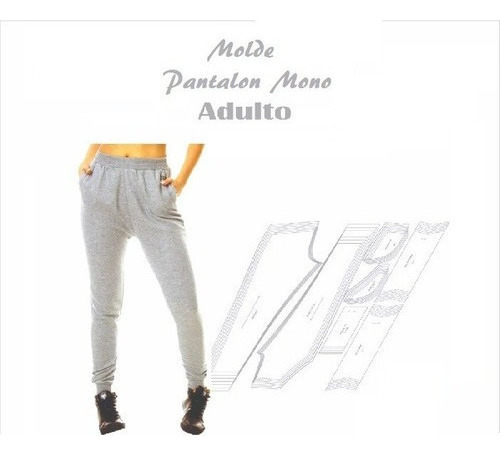 Molde Patron Pantalon Mono Femenino