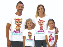 Comprar Kit Familiar 4 Playeras Personalizadas Bebes Llorones