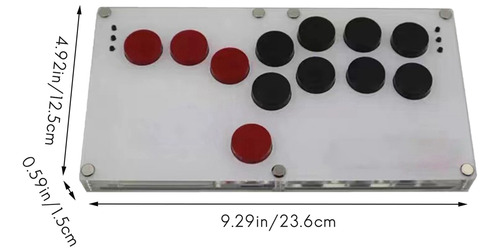 Juego De Mando De Combate Arcade Con Botones Completos Slim