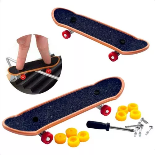 Skate de dedo para crianças, kit de rampa de skate de skate e