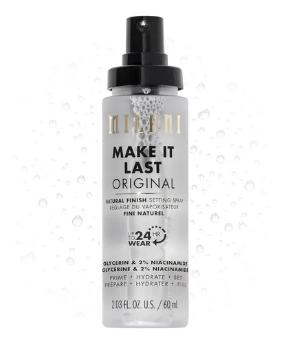 Milaniミラーニメイクイットラスト セッティング スプレープライマ60ml Milani Make It Last Spray Fixador Maquiagem Natural 60ml