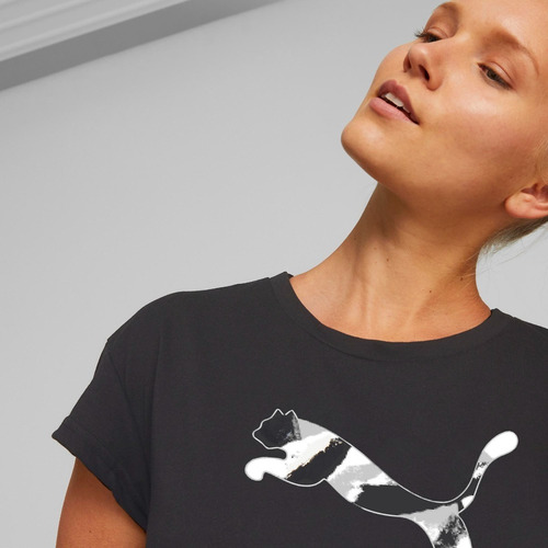 Imagen 3 de 6 de Polera Algodon Puma Modern Sports Tee Negro Mujer