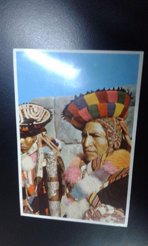 Postal Antigua Alcalde Indigena Cuzco Peru Sacsahuaman 1965