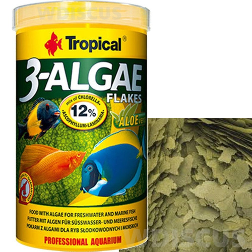 Tropical 3-algae Flakes 200g Ração Flocos Peixes Herbívoros