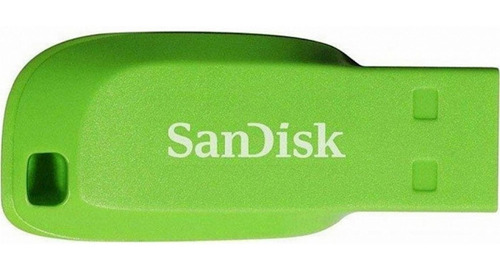 Imagen 2 de 2 de Pen Drive Sandisk Cruzer Blade 32gb Green