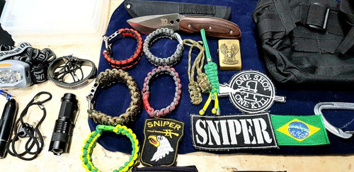 Lote Gigante De Itens Edc Cantil Guepardo Paracord Tudo