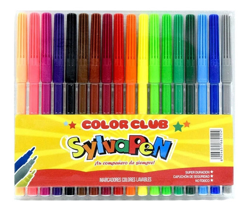 Marcadores De Colores Sylvapen Finos Pack X18 Febo
