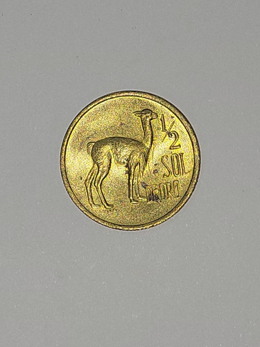 Moneda,  Medio Sol De Oro 1975 Perú .