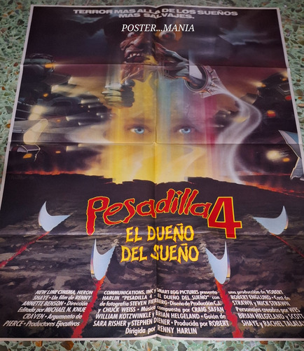 Poster Pesadilla 4:el Dueño Del Sueño -fredy Krueger 1988 