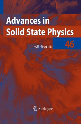 Libro Advances In Solid State Physics 46 - Rolf Haug