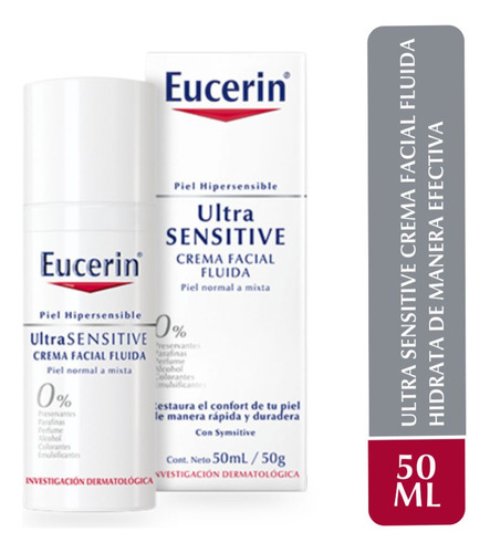 Crema Facial Fluida Eucerin Ultrasensitive 50ml Tipo de piel Piel Sensible