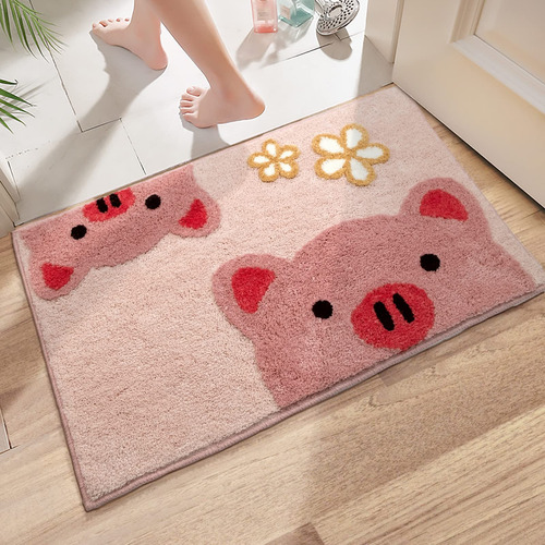 Unibath Alfombra Baño Rosa Bonita Decoracion Para Niño Cerdo