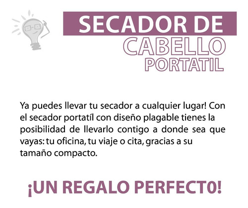 Secador Cabello Plegable Alta Potencia Con Envío Gratis