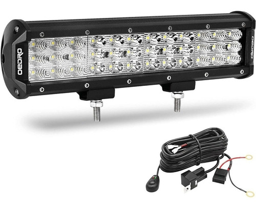 Oedro Barra De Luz Led De 12 Pulgadas, 180 W, Tres Filas De 