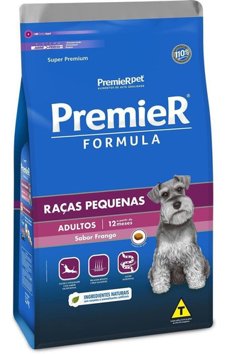 Alimento Premier Super Premium Formula para cão adulto de raça pequena sabor frango em sacola de 20kg