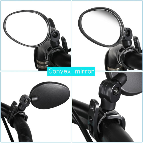 Espejo De Bicicleta Hestya De 2 Piezas, Ajustable, Seguro, G