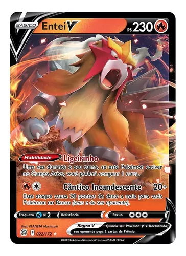 Carta Pokemon Raikou V Português 048/172 Card Original Copag